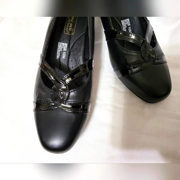 Beacon Comfort-Well Black Elsa Block Heel Retro Slip On Career Loafers 10M NWOB - Picture 2 of 8